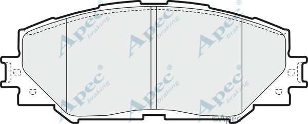 APEC BRAKING Комплект тормозных колодок, дисковый тормоз PAD1593